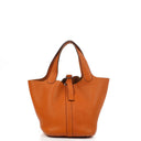 Hermès Picotin 18 PM Taurillon Clemence Orange Bucket Bag