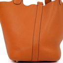 Hermès Picotin 18 PM Taurillon Clemence Orange Bucket Bag