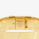 Hermes Red Equestrian Enamel and Gold Plated Loquet Bangle Quartz Watch L01.200