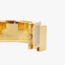 Hermes Red Equestrian Enamel and Gold Plated Loquet Bangle Quartz Watch L01.200