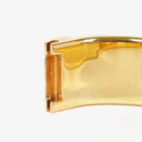 Hermes Red Equestrian Enamel and Gold Plated Loquet Bangle Quartz Watch L01.200