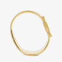 Hermes Red Equestrian Enamel and Gold Plated Loquet Bangle Quartz Watch L01.201