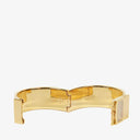 Hermes Red Equestrian Enamel and Gold Plated Loquet Bangle Quartz Watch L01.201