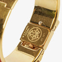 Hermes Red Equestrian Enamel and Gold Plated Loquet Bangle Quartz Watch L01.201