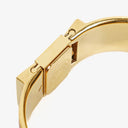 Hermes Red Equestrian Enamel and Gold Plated Loquet Bangle Quartz Watch L01.201
