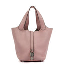 Hermès Rose Sakura Taurillon Clemence Picotin 18 With Palladium Hardware