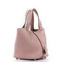 Hermès Rose Sakura Taurillon Clemence Picotin 18 With Palladium Hardware