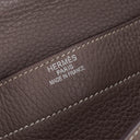 Hermes Sac a Depeches Gris Tourterelle Clemence Leather Palladium Plated 38cm Briefcase Bag