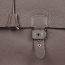 Hermes Sac a Depeches Gris Tourterelle Clemence Leather Palladium Plated 38cm Briefcase Bag