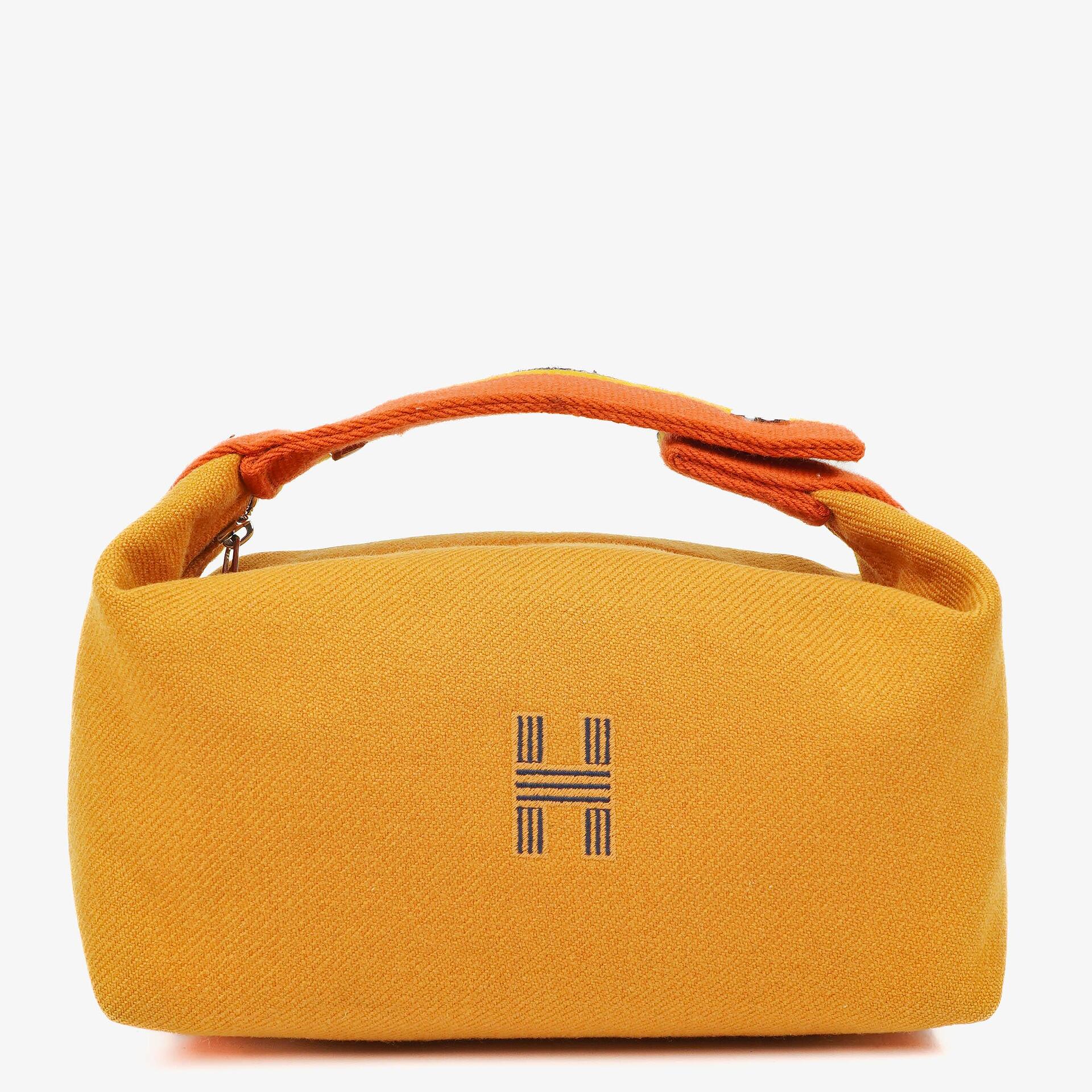 Hermes Small Bride-A-Brac Pouch Ochre Canvas