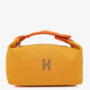 Hermes Small Bride-A-Brac Pouch Ochre Canvas
