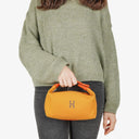 Hermes Small Bride-A-Brac Pouch Ochre Canvas