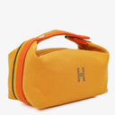 Hermes Small Bride-A-Brac Pouch Ochre Canvas