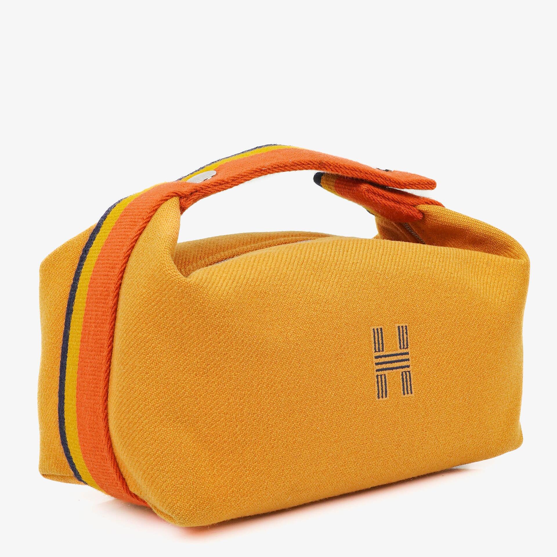Hermes Small Bride-A-Brac Pouch Ochre Canvas
