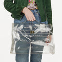 Hermes Souvenir De L'Exposition Transparent Vinyl Kelly Bag