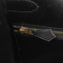 Hermès Vintage Kelly 35 Sellier Black Box Calf Gold Hardware