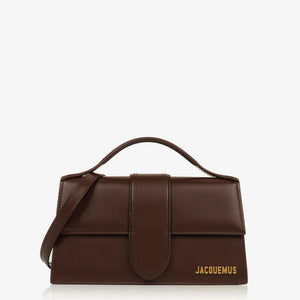 Jacquemus Le Grand Bambino Schultertasche aus braunem Kalbsleder