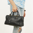 Loewe Amazona 28 Black Leather Handbag