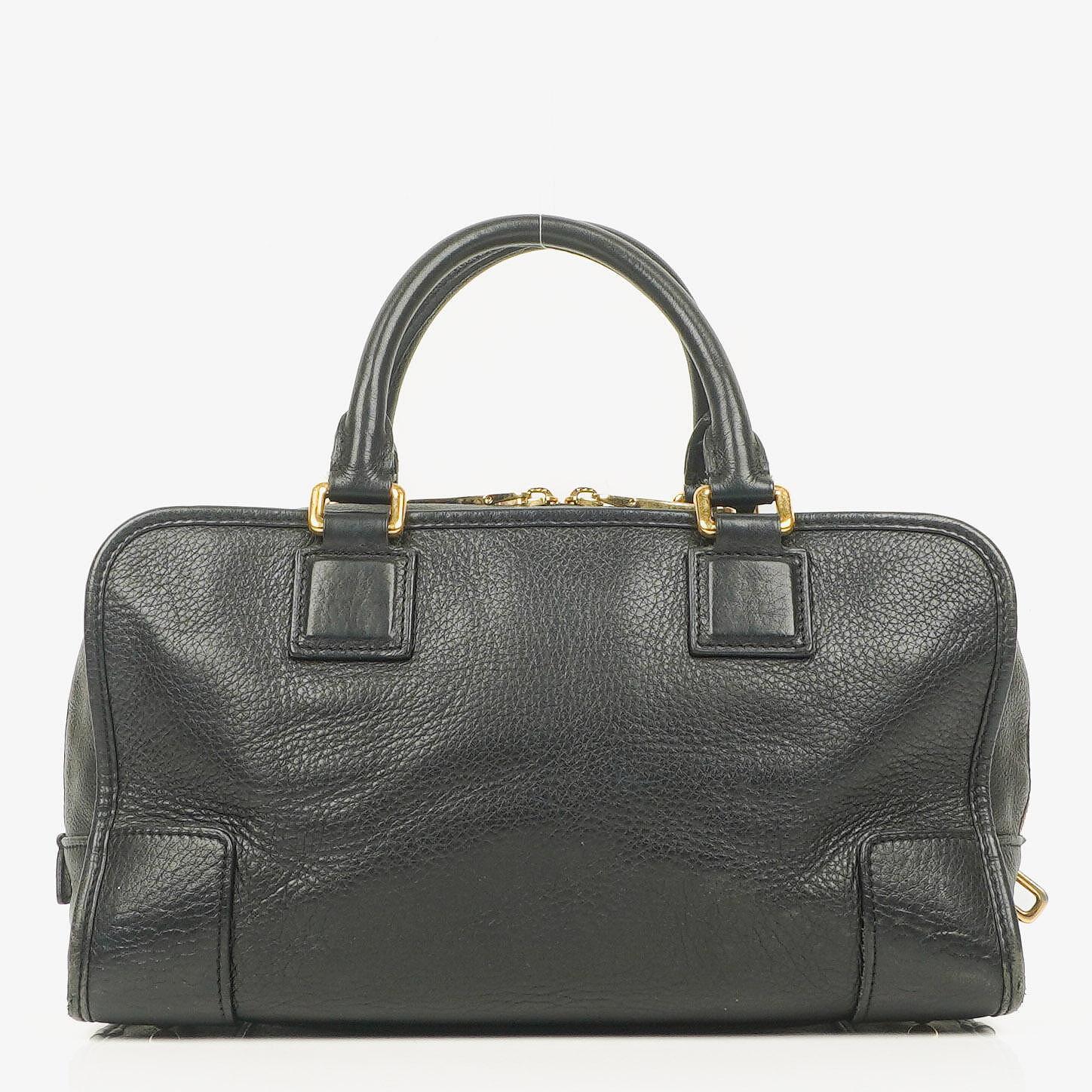 Loewe Amazona 28 Black Leather Handbag