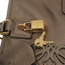Loewe Amazona 28 Bronze Metallic Calfskin Handbag