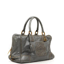 Loewe Amazona 35 Anagram Grey Metallic Calfskin Handbag