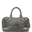 Loewe Amazona 35 Anagram Grey Metallic Calfskin Handbag