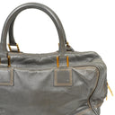 Loewe Amazona 35 Anagram Grey Metallic Calfskin Handbag