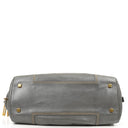 Loewe Amazona 35 Anagram Grey Metallic Calfskin Handbag