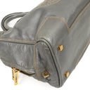 Loewe Amazona 35 Anagram Grey Metallic Calfskin Handbag