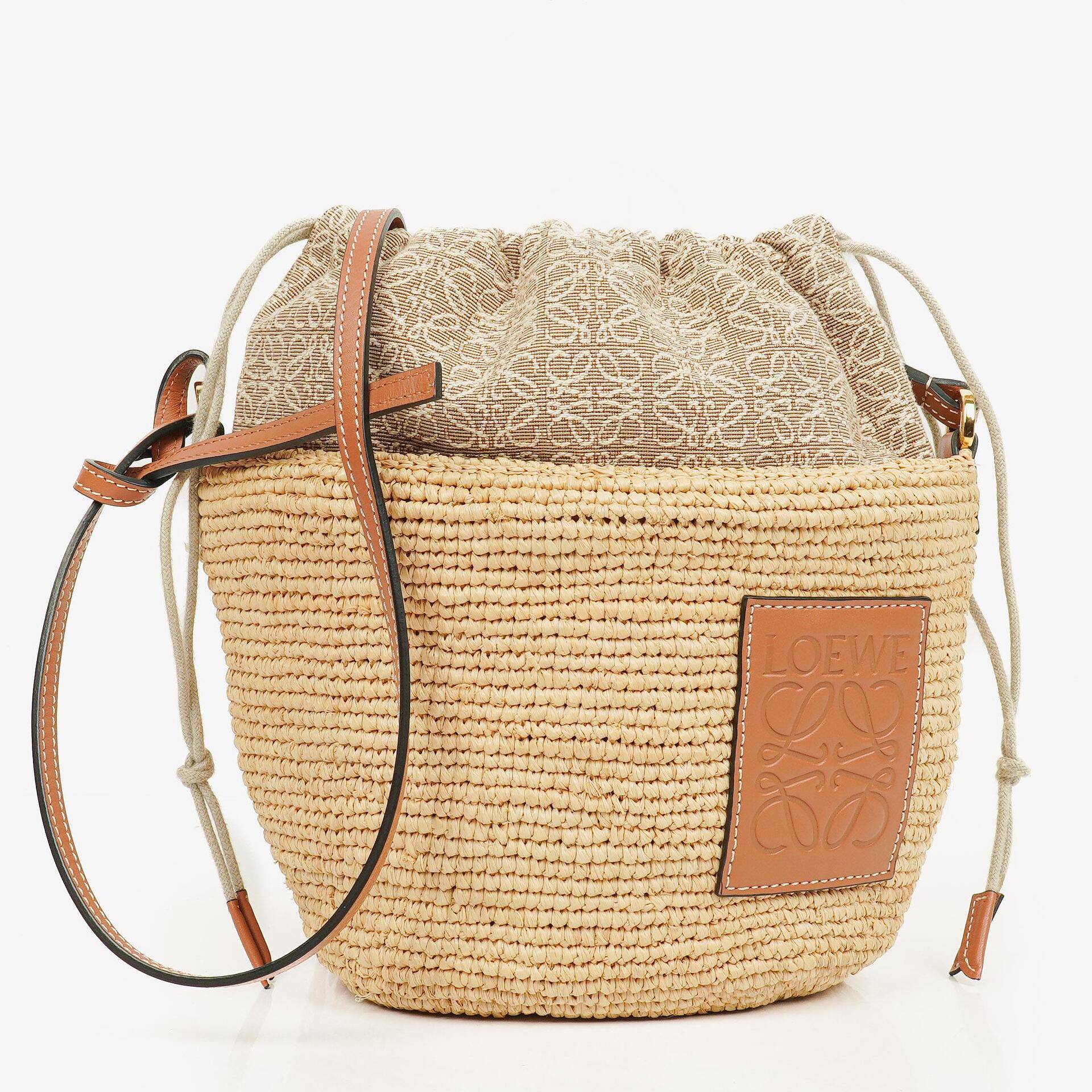 Loewe Anagram Paula's Ibiza Pochette Raffia Crossbody Bag