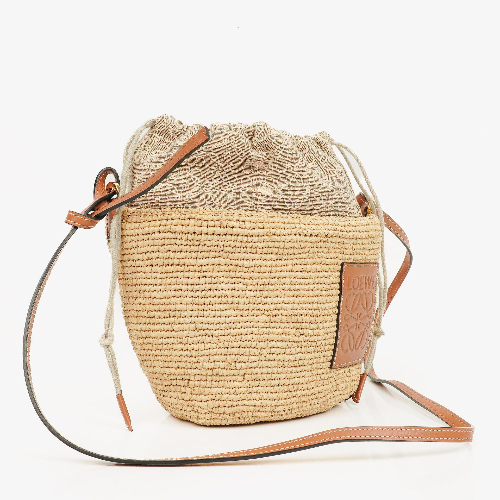 Loewe Anagram Paula's Ibiza Pochette Raffia Crossbody Bag