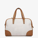 Loewe Boston Brown and White Leather Bag