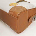 Loewe Boston Brown and White Leather Bag