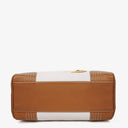 Loewe Boston Brown and White Leather Bag