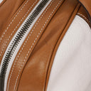 Loewe Boston Brown and White Leather Bag