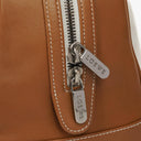 Loewe Boston Brown and White Leather Bag