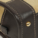 Loewe Micro Amazona In Beige Suede And Dark Brown Leather Mini Bag