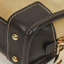 Loewe Micro Amazona In Beige Suede And Dark Brown Leather Mini Bag