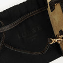 Loewe Micro Amazona In Beige Suede And Dark Brown Leather Mini Bag