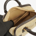 Loewe Micro Amazona In Beige Suede And Dark Brown Leather Mini Bag