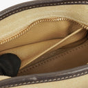 Loewe Micro Amazona In Beige Suede And Dark Brown Leather Mini Bag