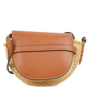 Loewe Natural Tan Calfskin Raffia Mini Gate Crossbody Bag