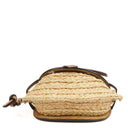Loewe Natural Tan Calfskin Raffia Mini Gate Crossbody Bag