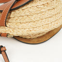 Loewe Natural Tan Calfskin Raffia Mini Gate Crossbody Bag