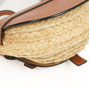 Loewe Natural Tan Calfskin Raffia Mini Gate Crossbody Bag