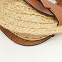 Loewe Natural Tan Calfskin Raffia Mini Gate Crossbody Bag