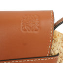 Loewe Natural Tan Calfskin Raffia Mini Gate Crossbody Bag