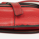 Loewe Red Grained Leather Mini Gate Crossbody Bag