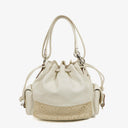 Loewe White Leather Anagram Bucket Bag