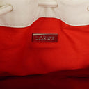 Loewe White Leather Anagram Bucket Bag